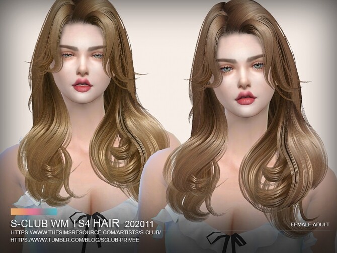 Sims 4 Hair 202011 by S Club WM at TSR