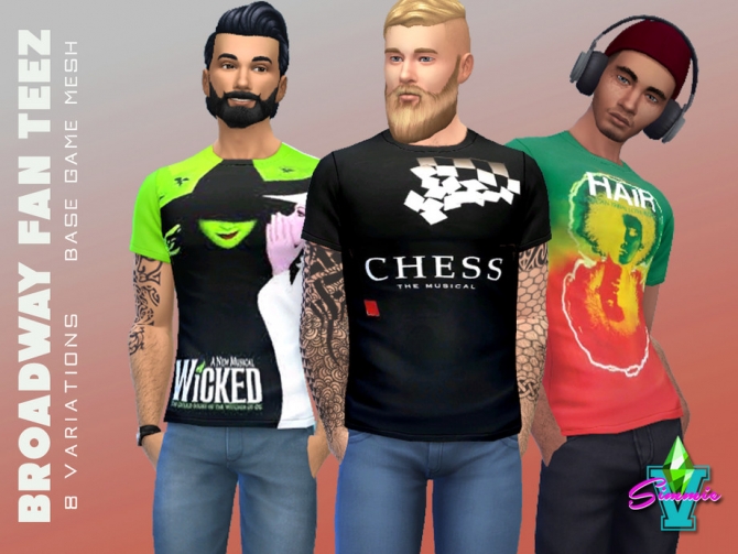 Broadway Fan Teez by SimmieV at TSR » Sims 4 Updates