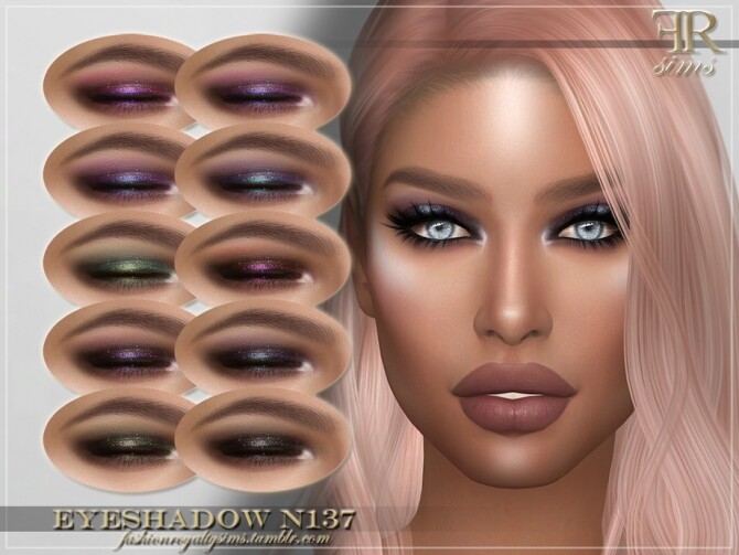 Sims 4 FRS Eyeshadow N137 by FashionRoyaltySims at TSR