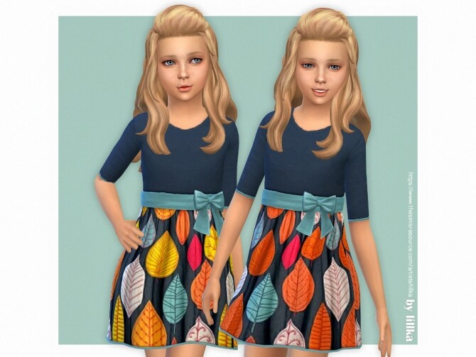 Sims 4 Indra Dress by lillka at TSR