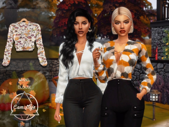 Mabel Blouse by Camuflaje at TSR » Sims 4 Updates