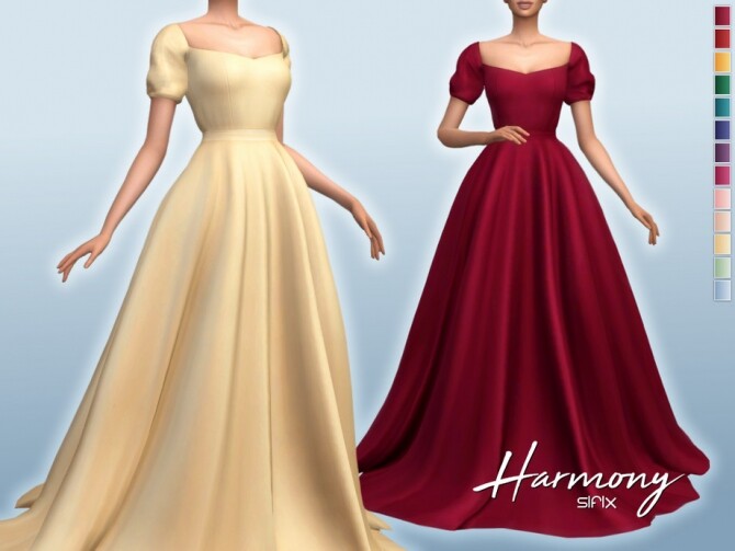 Sims 4 Harmony Dress by Sifix at TSR