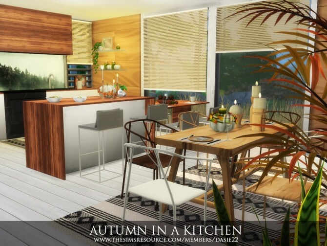 Sims 4 AUTUMN IN A KITCHEN by dasie2 at TSR