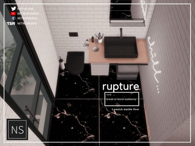 Sims 4 Rupture Marble Floor by Networksims at TSR
