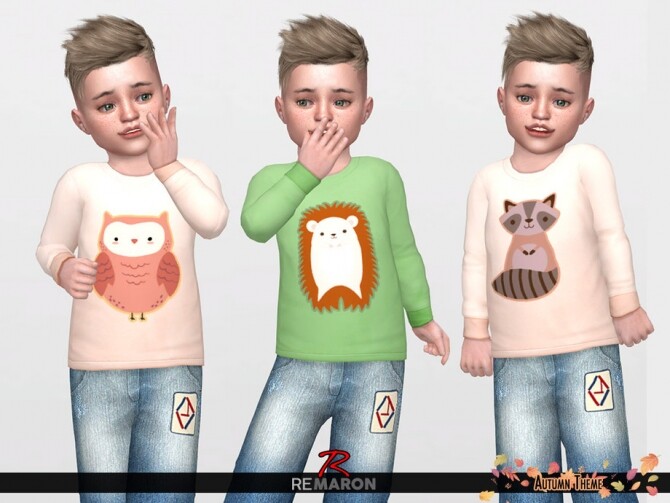Sims 4 Autumn Sweater for Toddler 01 by remaron at TSR