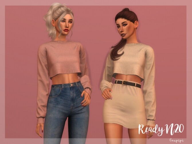 Sims 4 Crop Sweater TP367 by laupipi at TSR