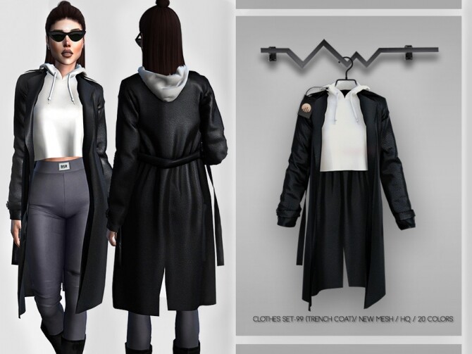Sims 4 Clothes SET 99 TRENCH COAT BD369 by busra tr at TSR