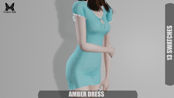 Sims 4 Amber Dress at Clarity Sims