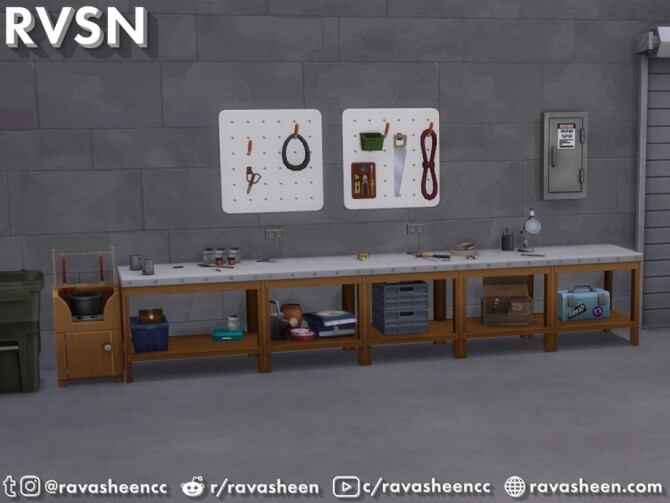 Sims 4 Tool Time Garage Set by RAVASHEEN at TSR