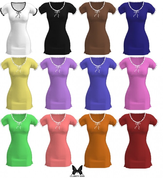 Sims 4 Amber Dress at Clarity Sims