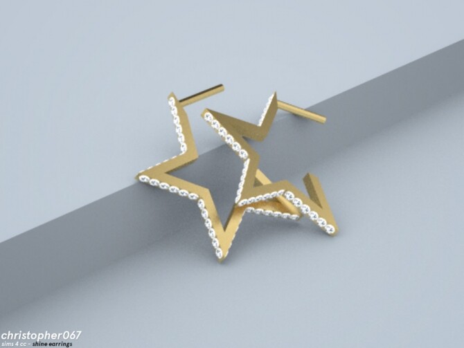 Sims 4 Shine Earrings by Christopher067 at TSR