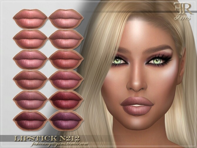 Sims 4 FRS Lipstick N212 by FashionRoyaltySims at TSR