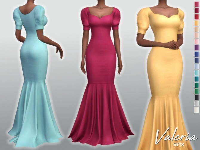 Sims 4 Valeria Dress by Sifix at TSR