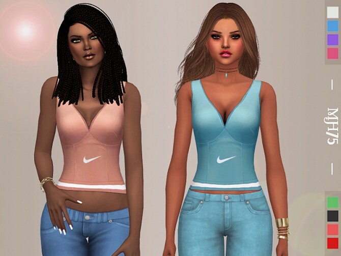 Sims 4 Natalie Sport Top by Margeh 75 at TSR
