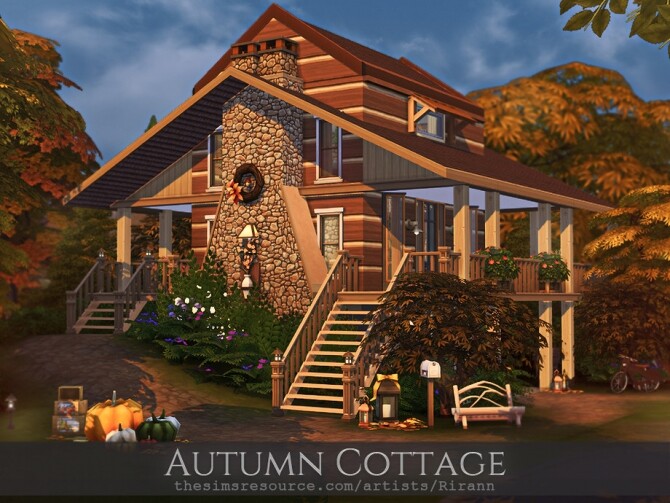 Sims 4 Autumn Cottage by Rirann at TSR