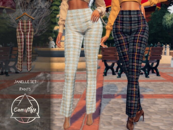Sims 4 Janelle Set Pants by Camuflaje at TSR