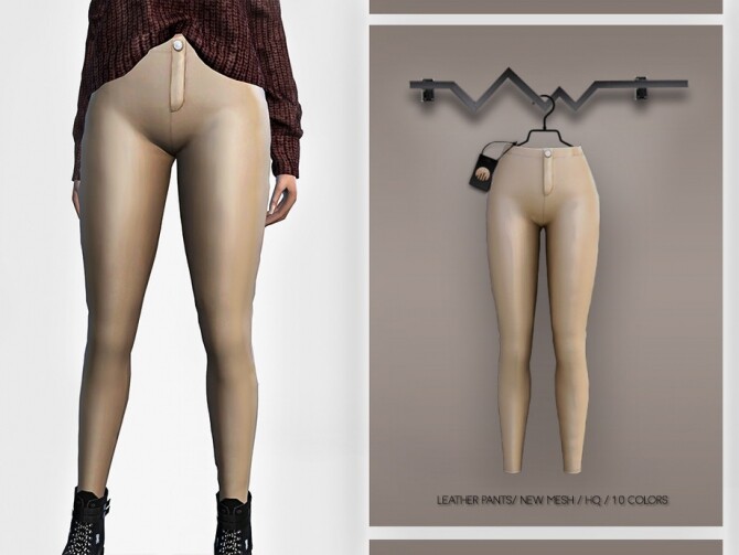 Sims 4 Leather Pants BD362 by busra tr at TSR