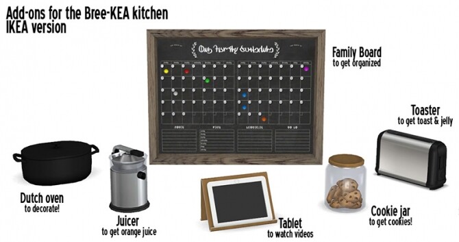 Sims 4 Add ons Bree KEA Kitchen at Around the Sims 4