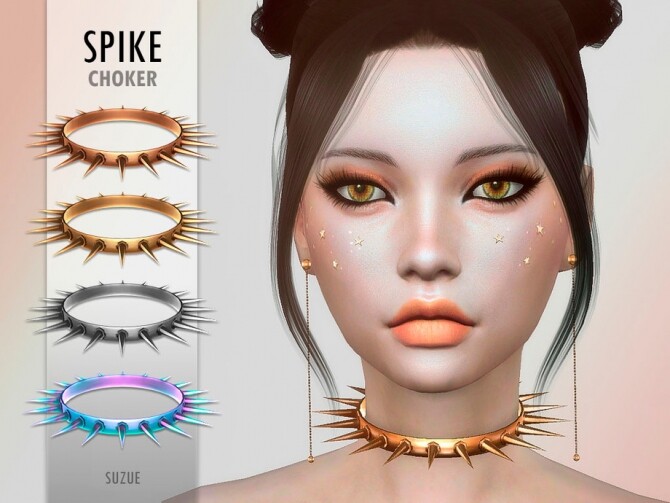 Sims 4 Spike Choker by Suzue at TSR