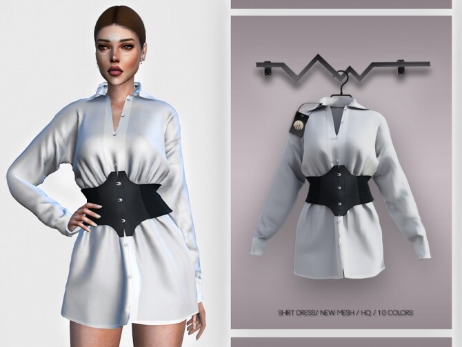 Sims 4 Shirt Dress BD360 by busra tr at TSR
