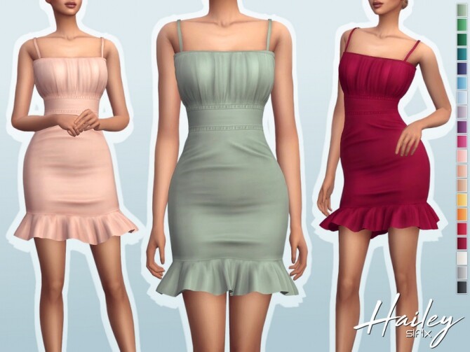 Sims 4 Hailey Dress by Sifix at Tukete