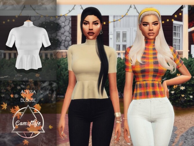 Sims 4 Alyssa Blouse by Camuflaje at TSR