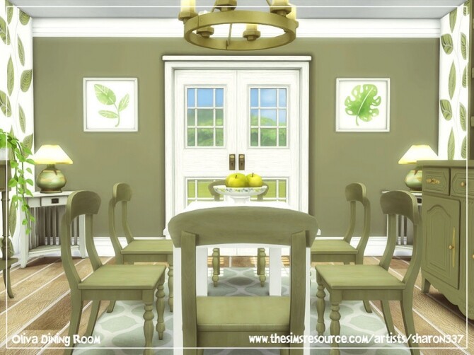 Sims 4 Oliva Dining Room by sharon337 at TSR