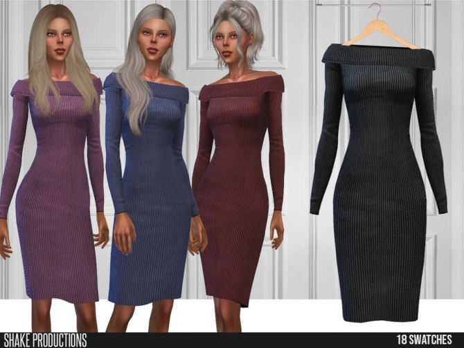 566 Dress by ShakeProductions at TSR » Sims 4 Updates