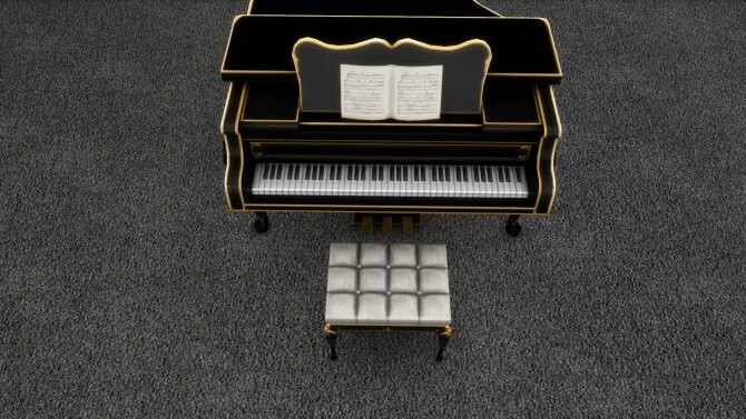 Sims 4 Elegant Buyable Classical Piano by xordevoreaux at Mod The Sims