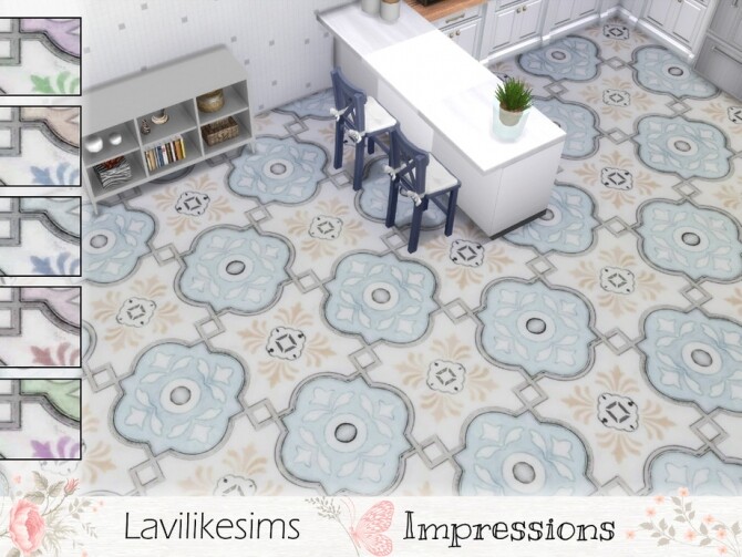 Sims 4 Impressions floor by lavilikesims at TSR