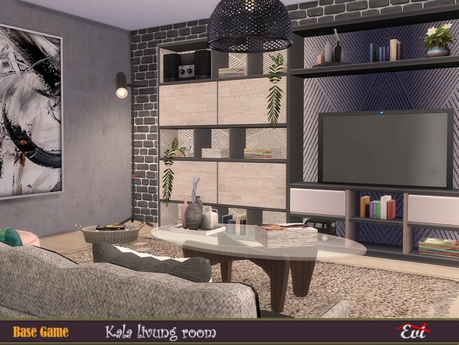 Sims 4 Kala Livingroom by evi at TSR