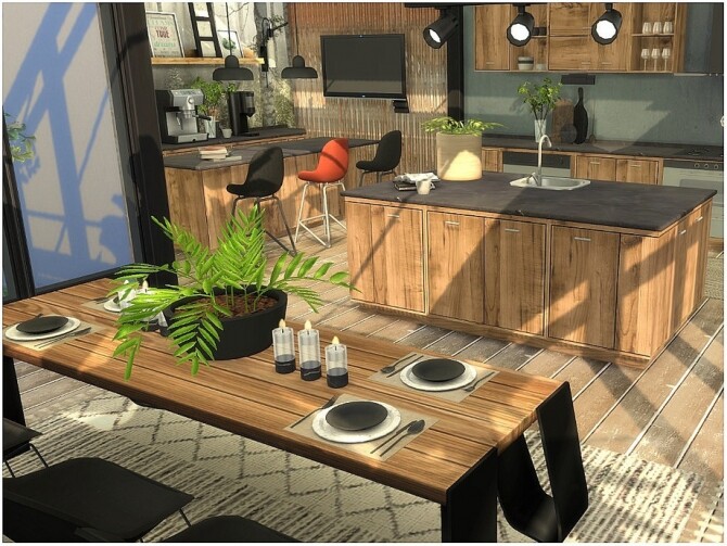 Sims 4 Tropical Kitchen by lotsbymanal at TSR