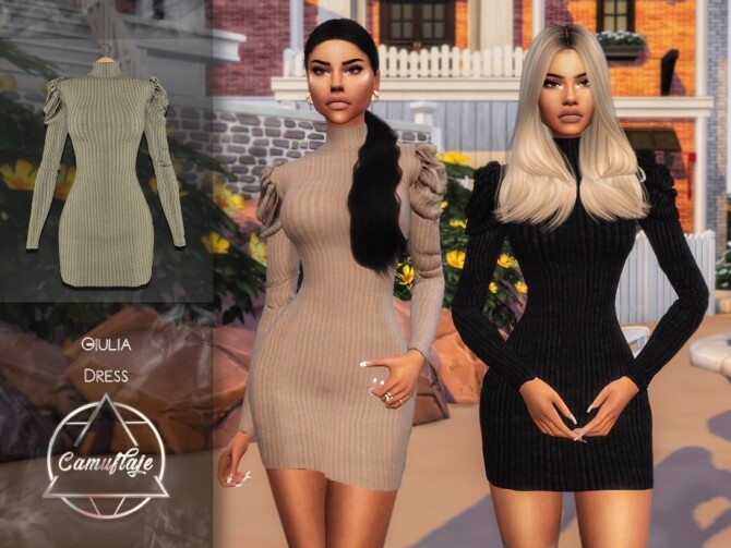 Sims 4 Giulia Dress by Camuflaje at TSR