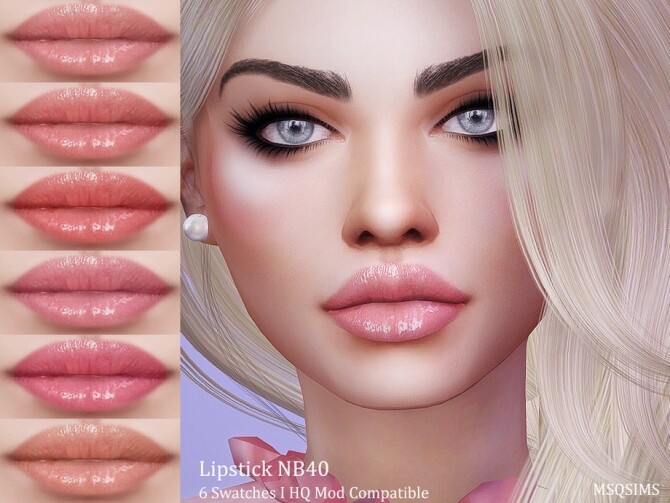 Sims 4 Lipstick NB40 at MSQ Sims