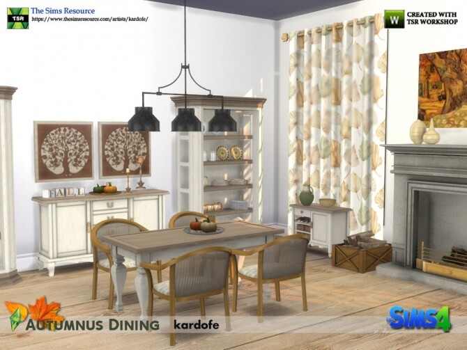 Sims 4 Autumnus Dining by Kardofe at TSR