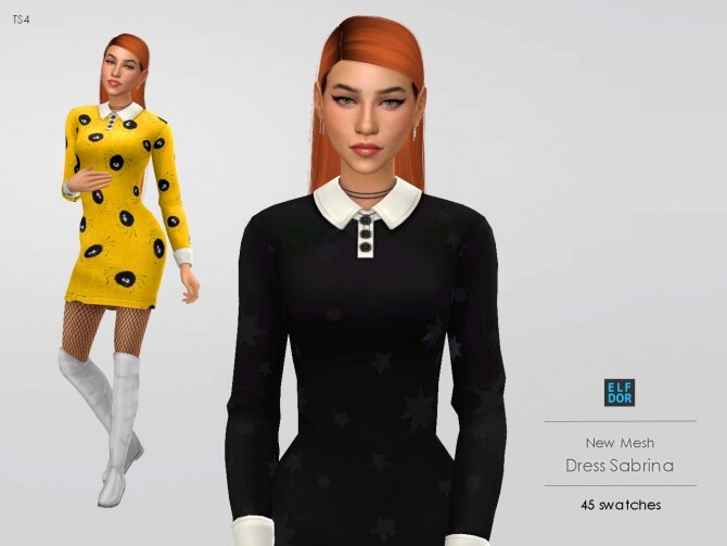 Sims 4 Dress Sabrina at Elfdor Sims