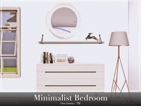 Minimalist Bedroom by Mini Simmer at TSR » Sims 4 Updates