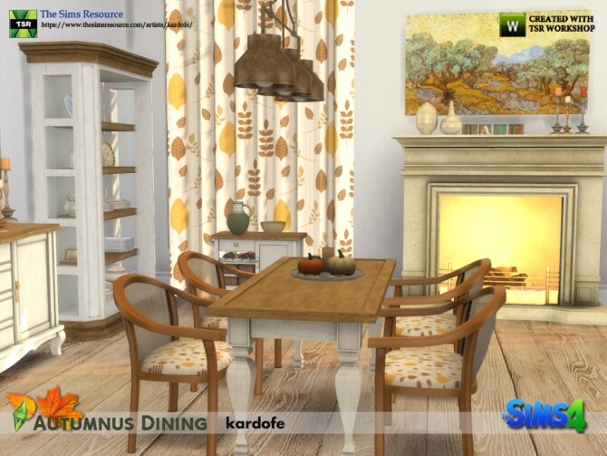 Sims 4 Autumnus Dining by Kardofe at TSR