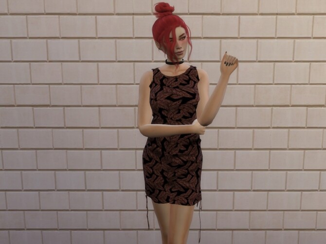 Sims 4 Cinched Dress by chrimsimy at TSR
