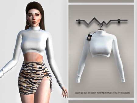 Clothes SET-97 CROP TOP BD365 by busra-tr at TSR