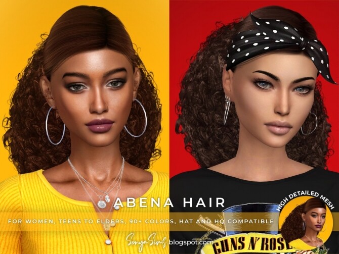 Sims 4 Bryan & Abena Hairs at Sonya Sims
