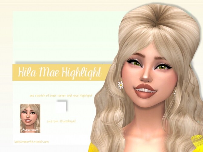 Sims 4 Hila Mae Highlight by LadySimmer94 at TSR