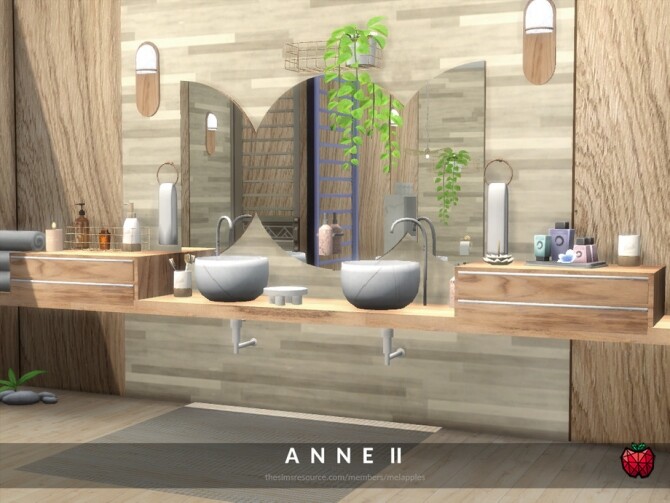 Sims 4 Anne bathroom by melapples at TSR