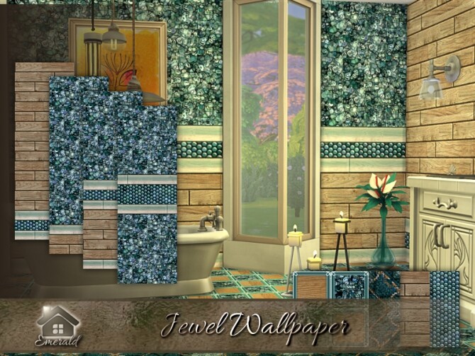 Sims 4 Jewel Wallpaper by emerald at TSR