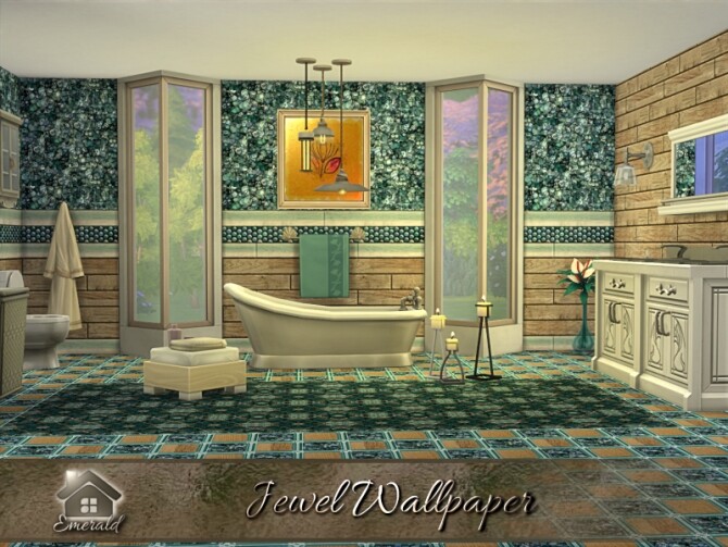 Sims 4 Jewel Wallpaper by emerald at TSR