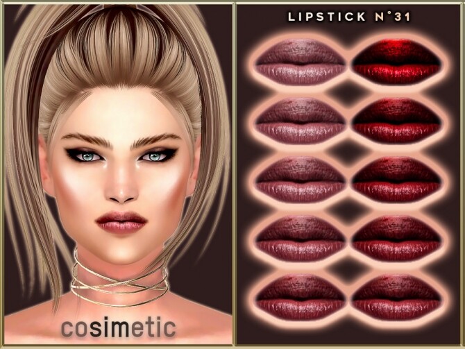 Sims 4 Lipstick N31 by cosimetic at TSR