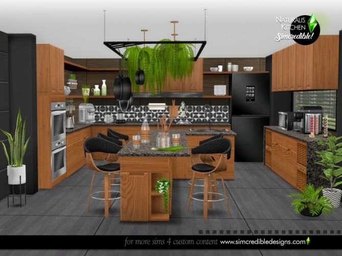Sims 4 Naturalis Kitchen by SIMcredible at TSR