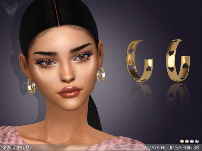 Sims 4 Amata Earrings by feyona at TSR