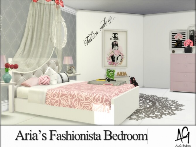 Sims 4 Arias Fashionista Bedroom by ALGbuilds at TSR