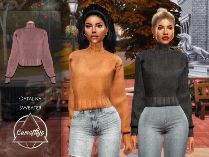 Sims 4 Catalina Sweater by Camuflaje at TSR